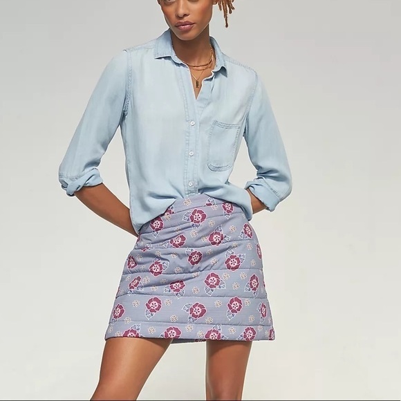 NWT - Anthropologie Carleen Quilted Puffy Mini Skirt - Picture 1 of 3